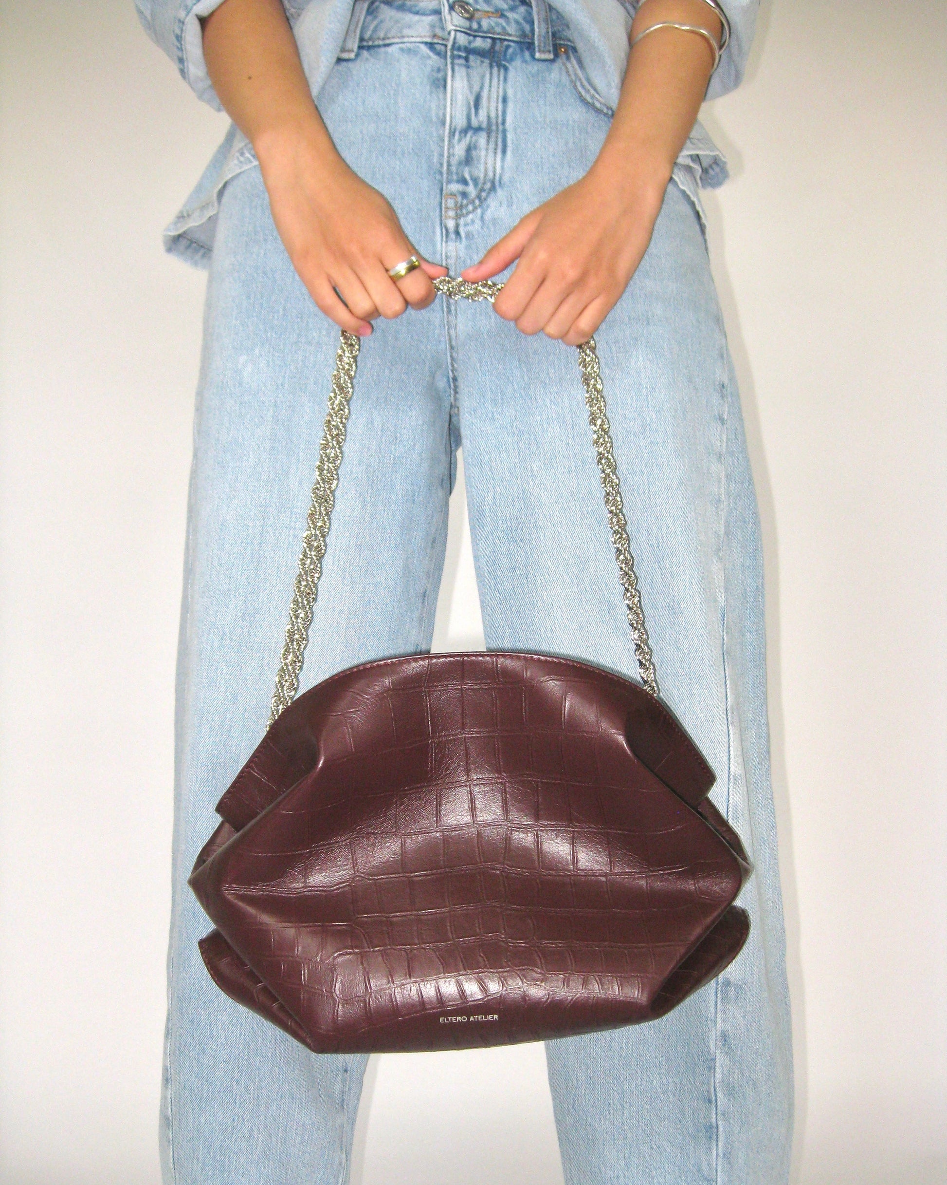 ELTA BURGUNDY CROCO