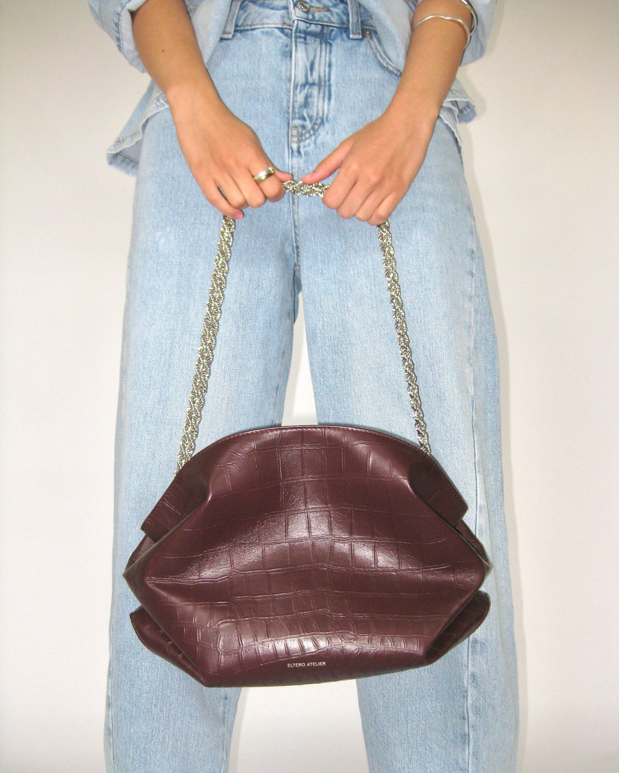 ELTA BURGUNDY CROCO