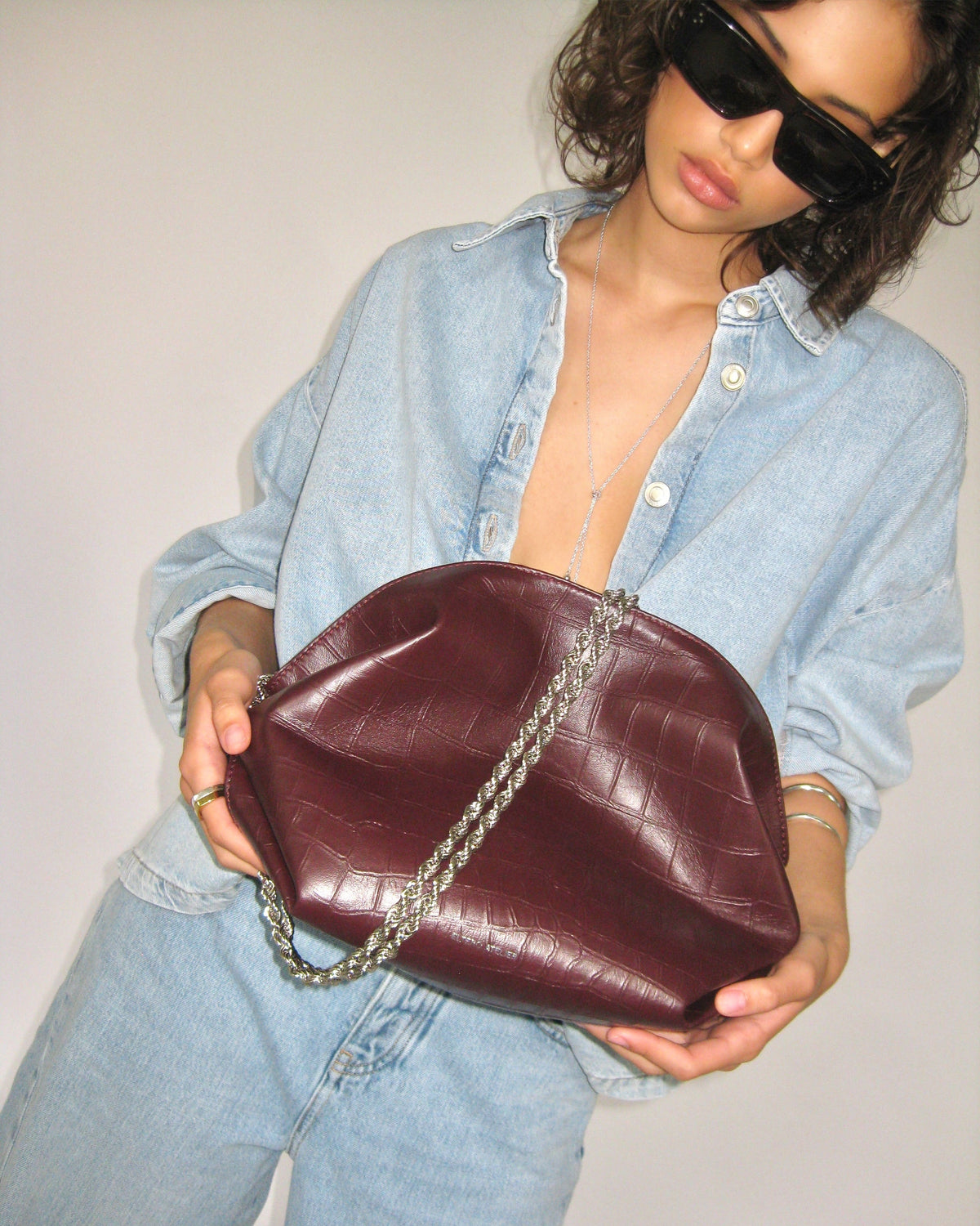 ELTA BURGUNDY CROCO