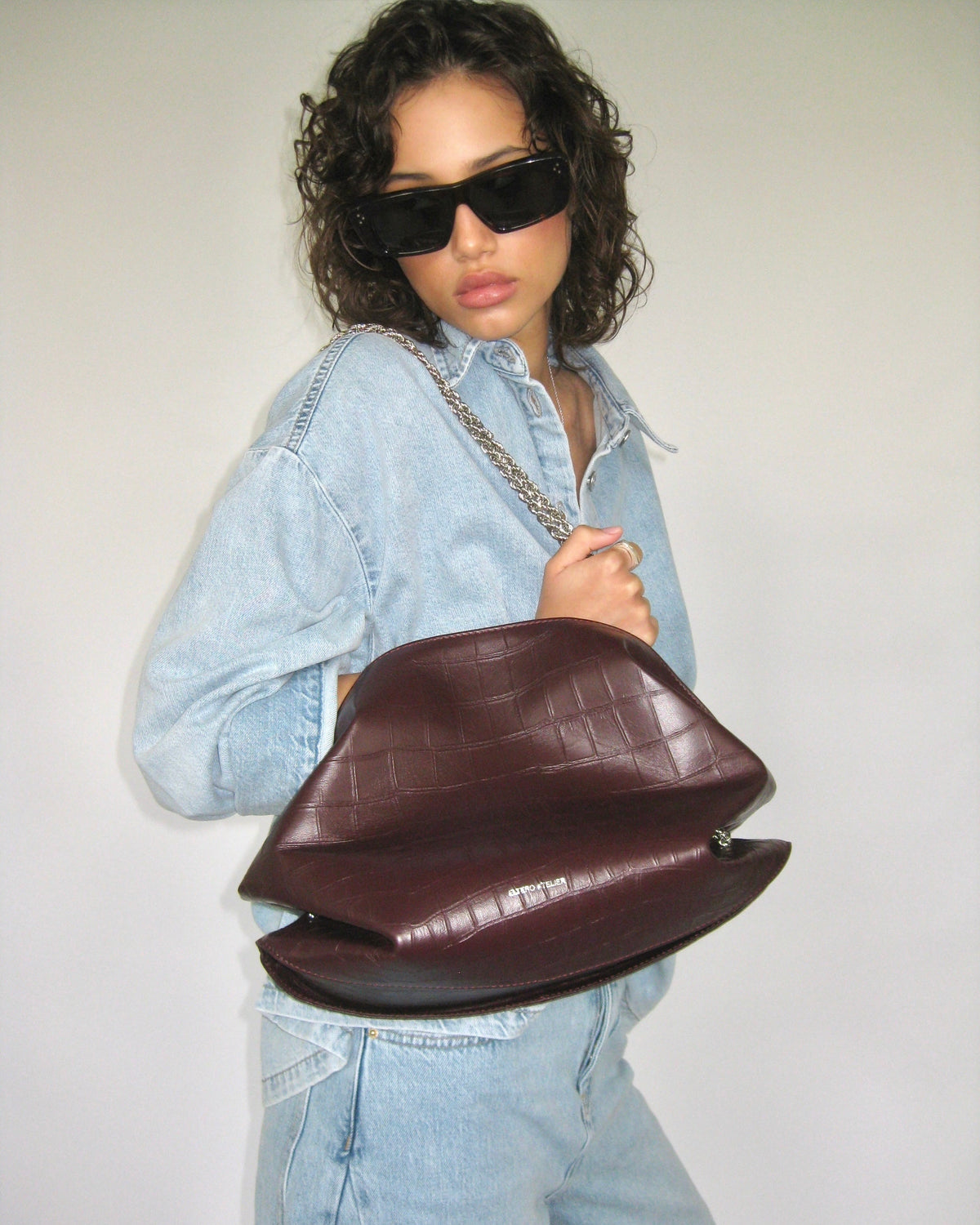 ELTA BURGUNDY CROCO