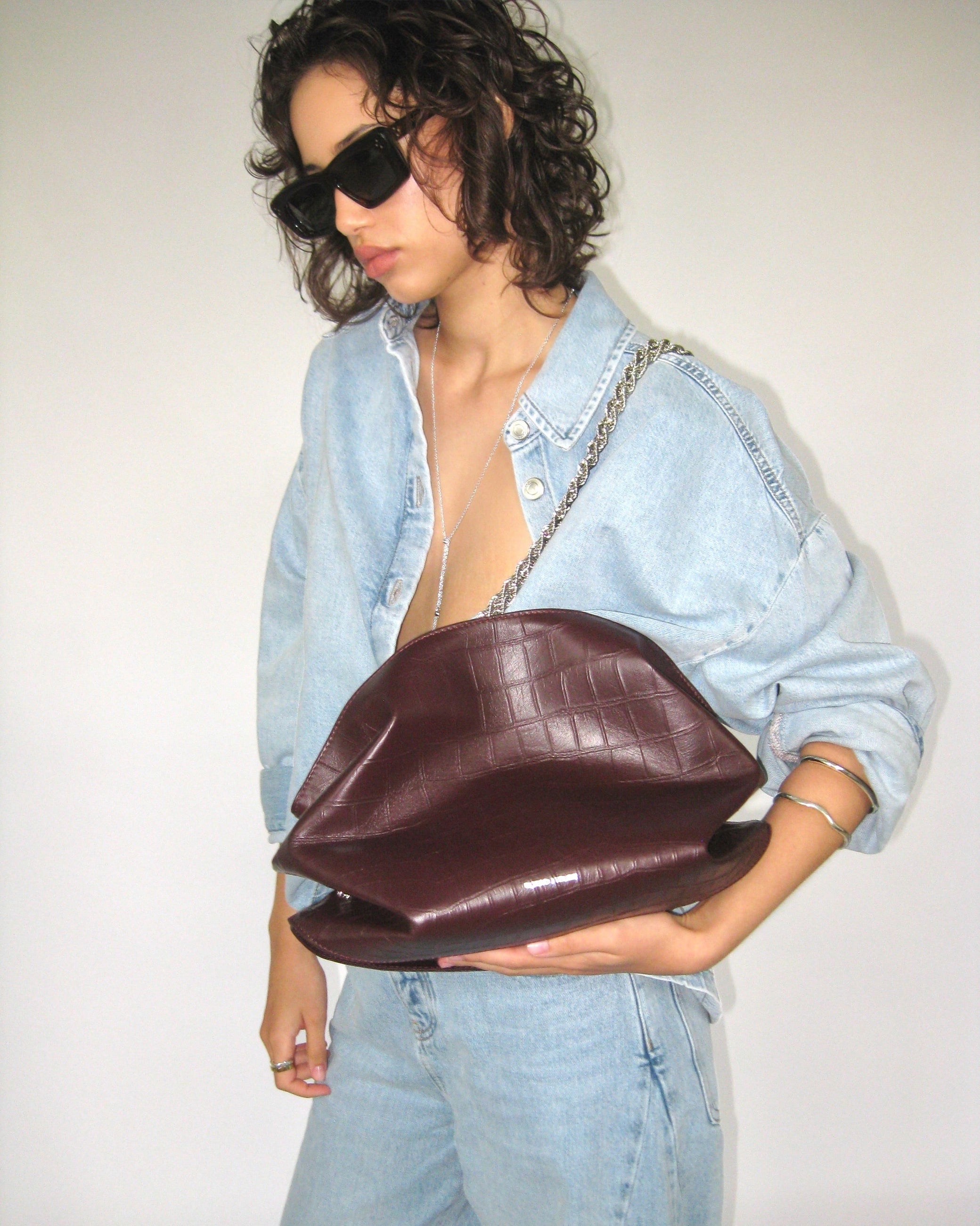 ELTA BURGUNDY CROCO